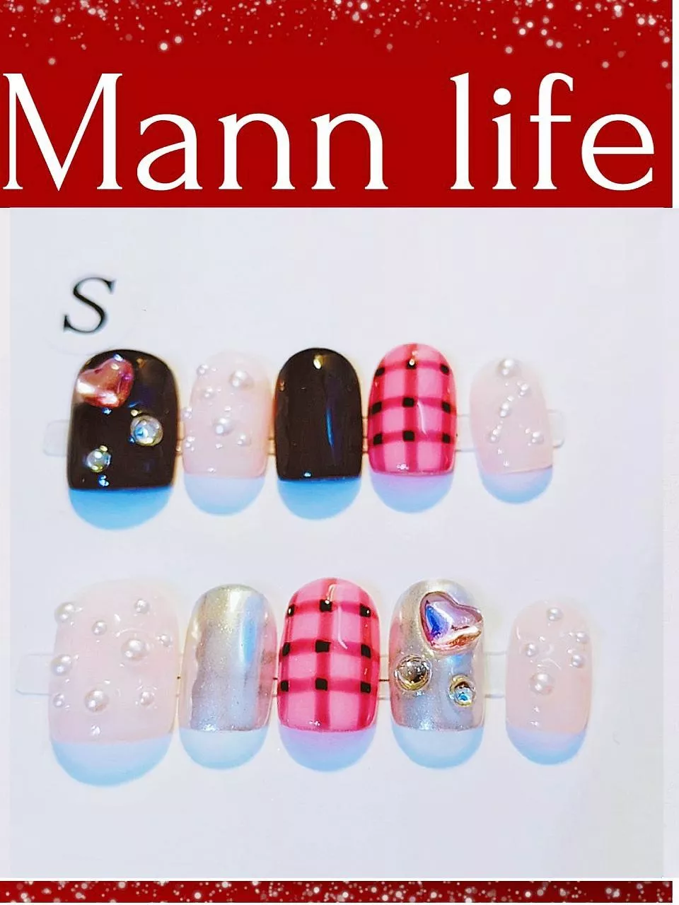 開運美甲-桃紅色