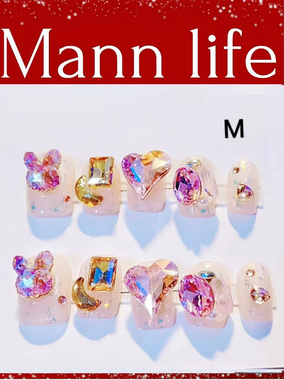 開運美甲-粉紅色