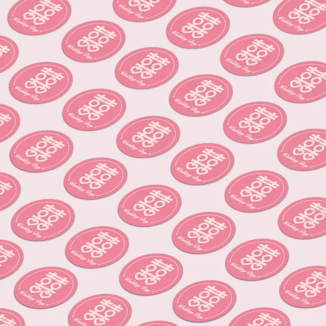 《一禾森設計MB001》囍字圓型貼紙・婚禮信封封口貼紙・婚禮小物必備・文青風設計