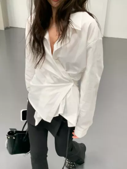 率性兩穿寬鬆襯衫