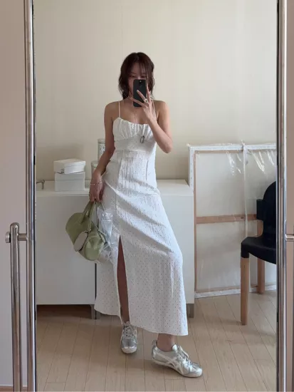 微甜點點美背洋裝