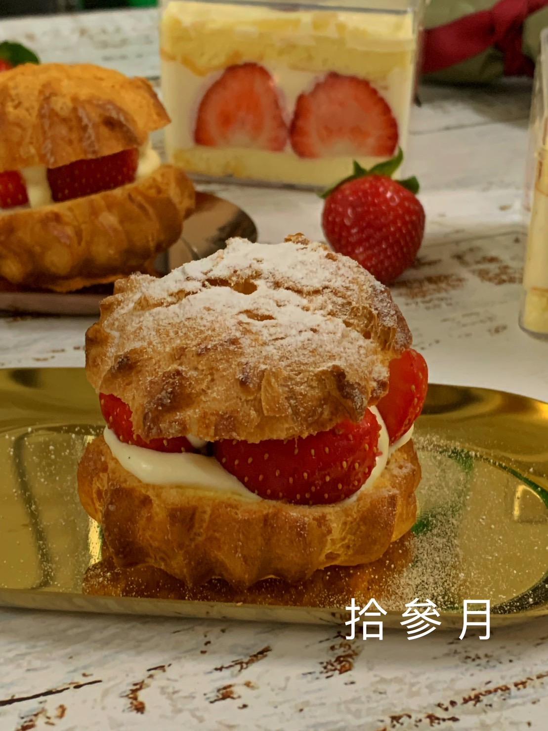 大溪地香草草莓泡芙｜酥脆、層次與美姬草莓的風味實驗