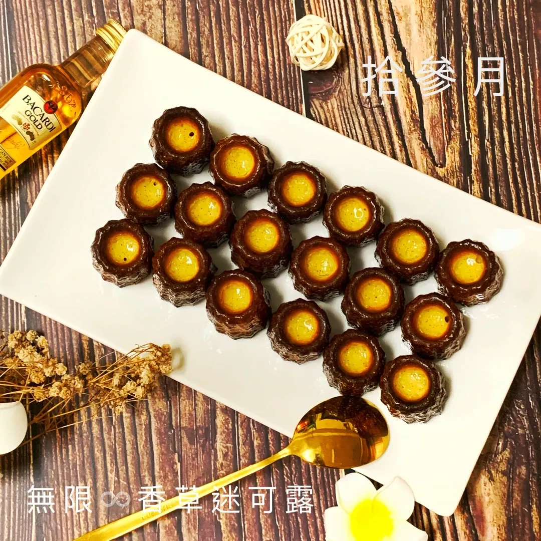 迷你香草蘭姆可麗露18入｜外酥內嫩的台中手工法式甜點推薦