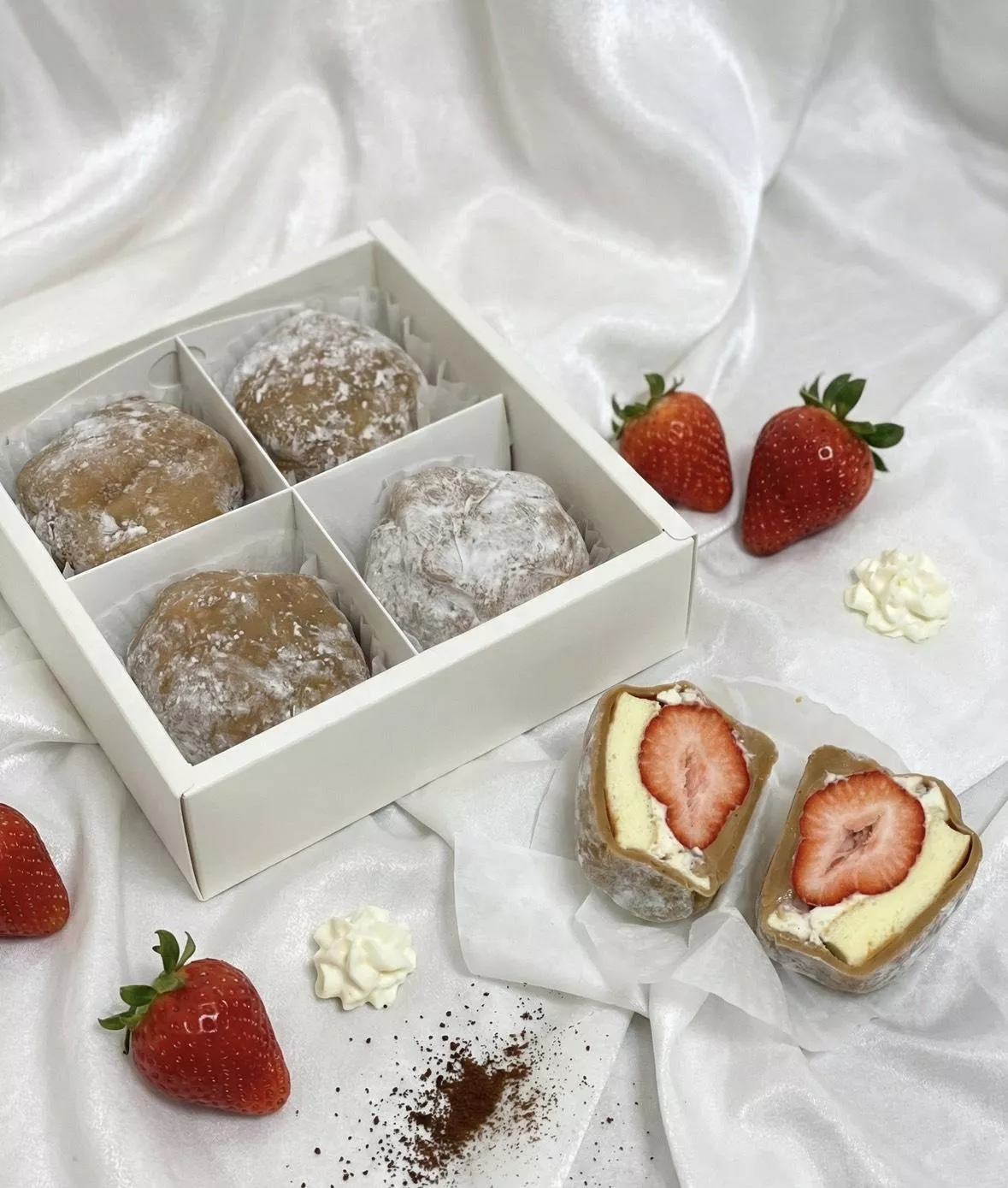 伯爵花香草莓雪綿大福