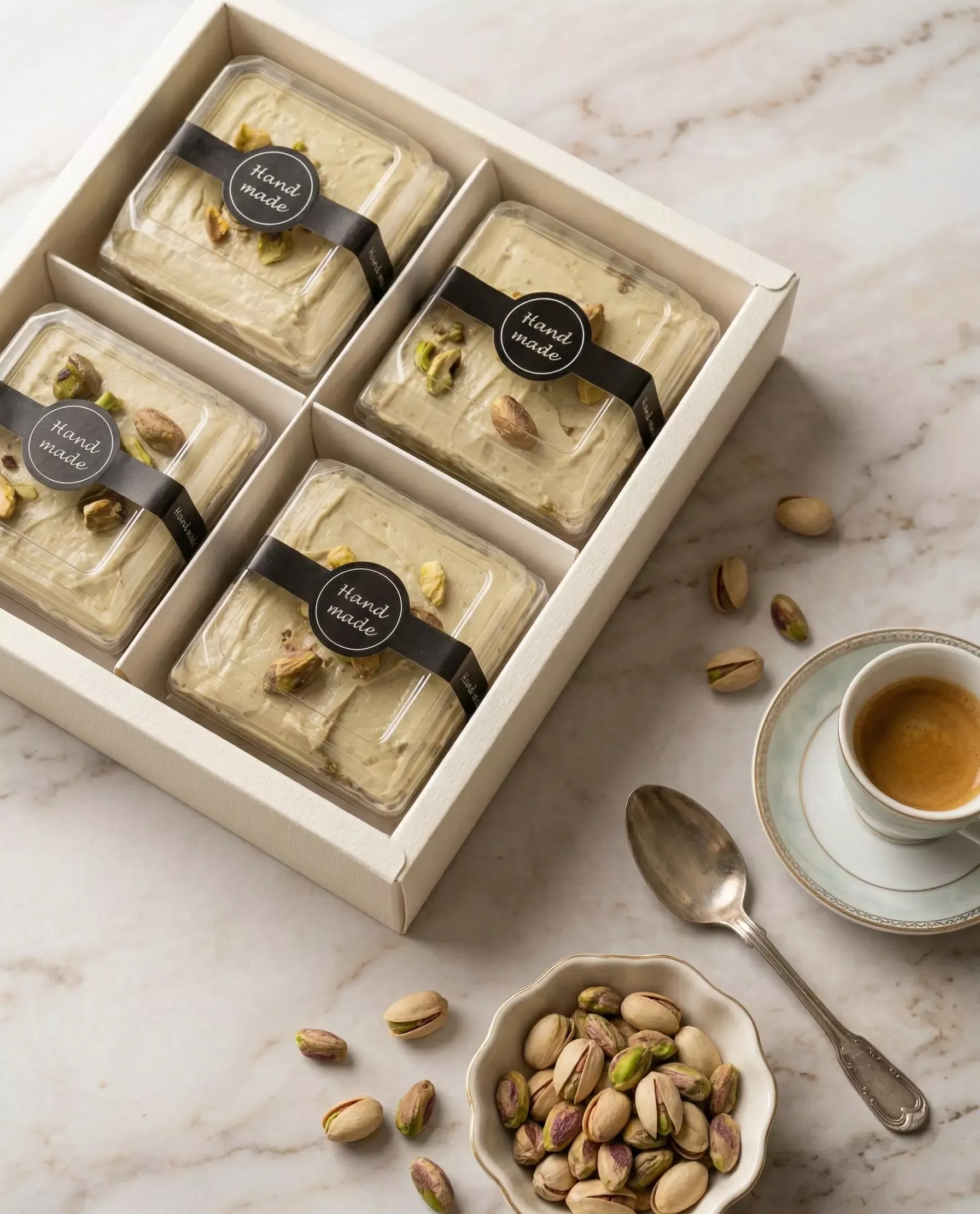 開心果提拉米蘇｜義大利頂級純開心果醬・自製手指餅乾