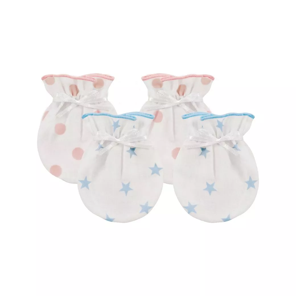 小獅王 極柔感印花紗布護手套-繫帶