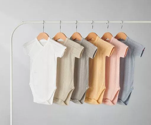 小獅王 Air Upper 透氣棉開襟包屁衣(短袖)