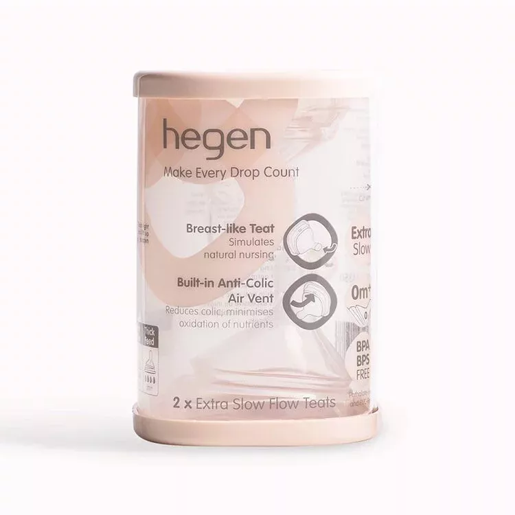 hegen 防脹氣真實擬乳智慧奶嘴-兩入組