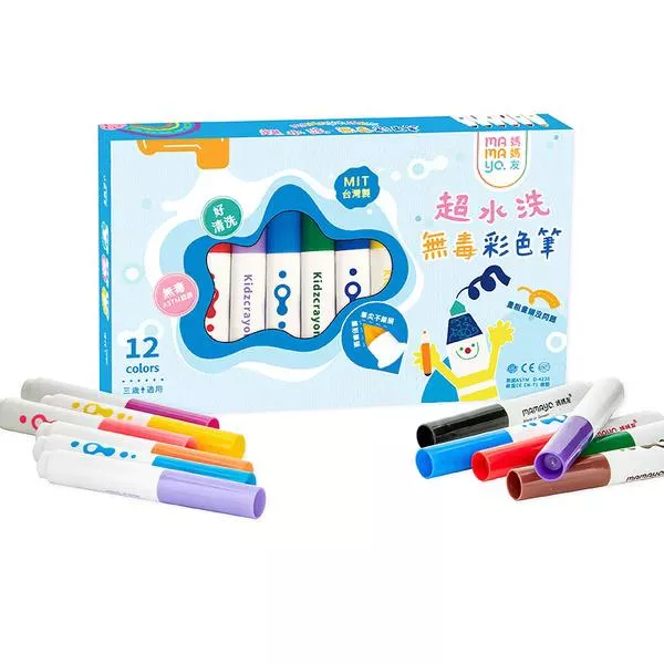 mamayo 超水洗無毒彩色筆