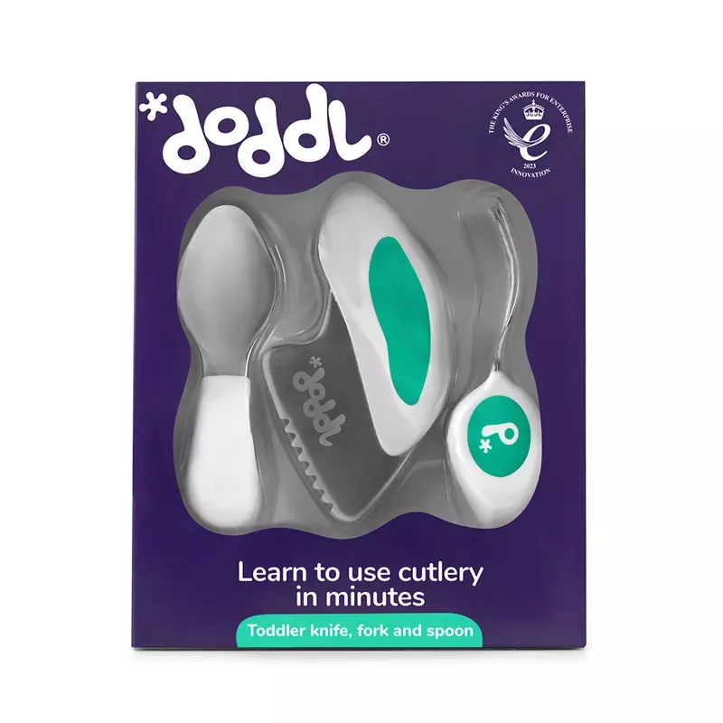 英國 doddl 人體工學嬰幼兒學習餐具3件組