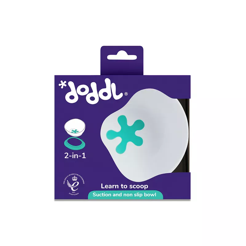 英國 doddl 人體工學兒童學習餐具 - 碗有引力秒吸餐碗