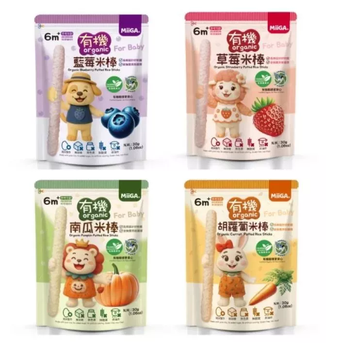 玉山碾米 MiiGA有機米棒30g