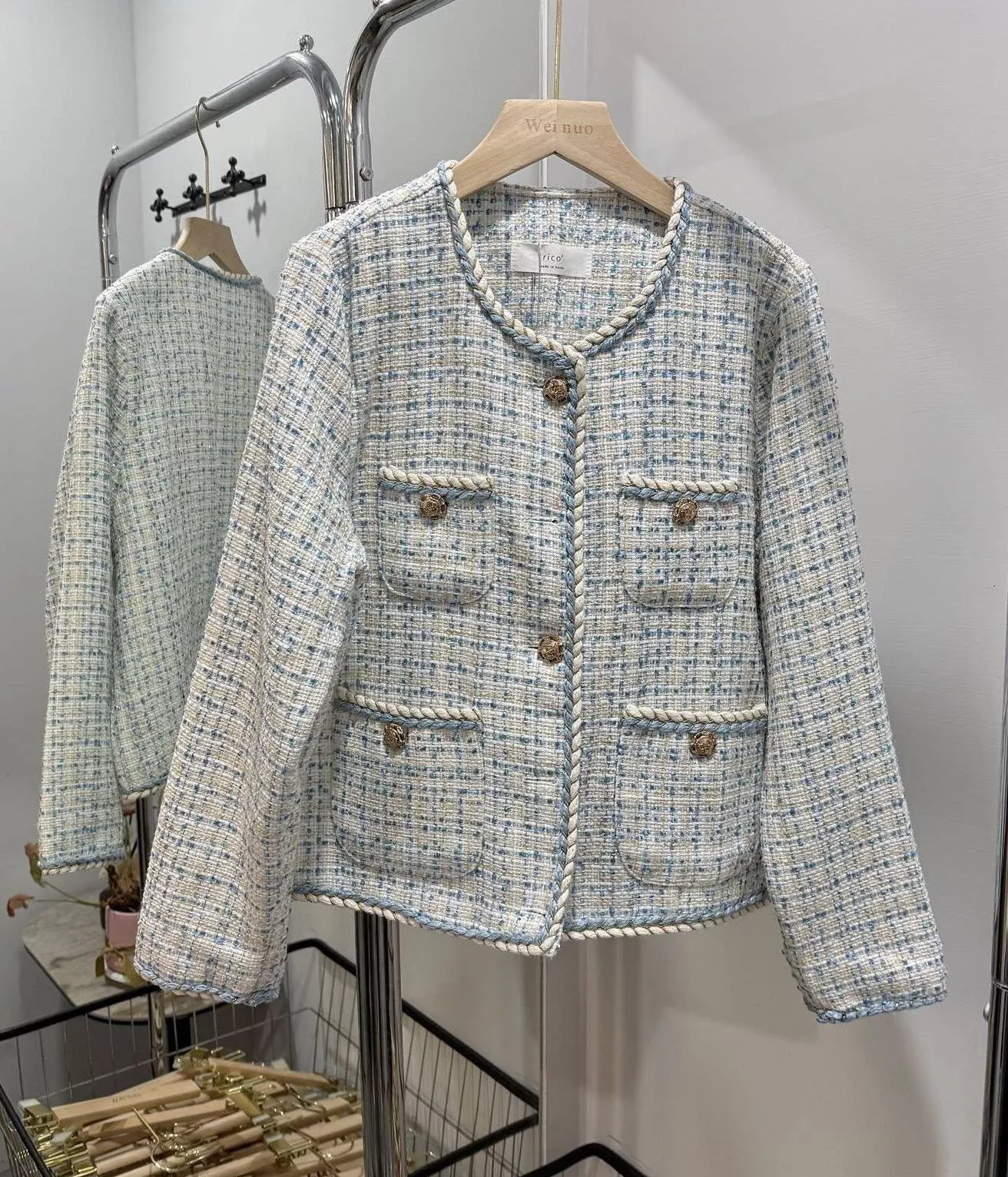 【DayByDay】現貨♡正韓rioc2圓領香風外套 韓國東大門選品服飾新款