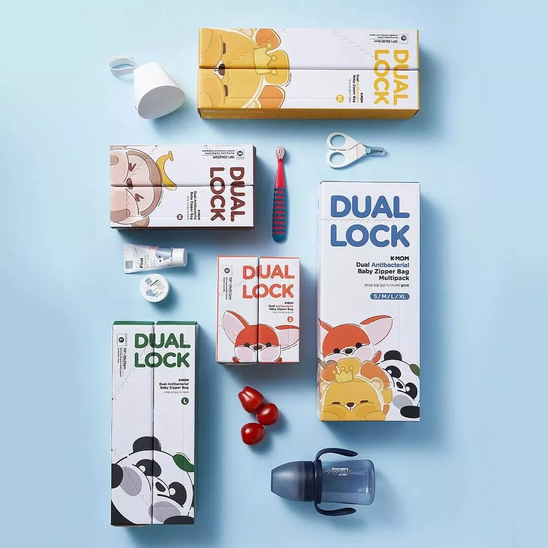 【MOTHER-L】K-MOM 銀離子雙夾鏈袋S/M/L/XL(抗菌)