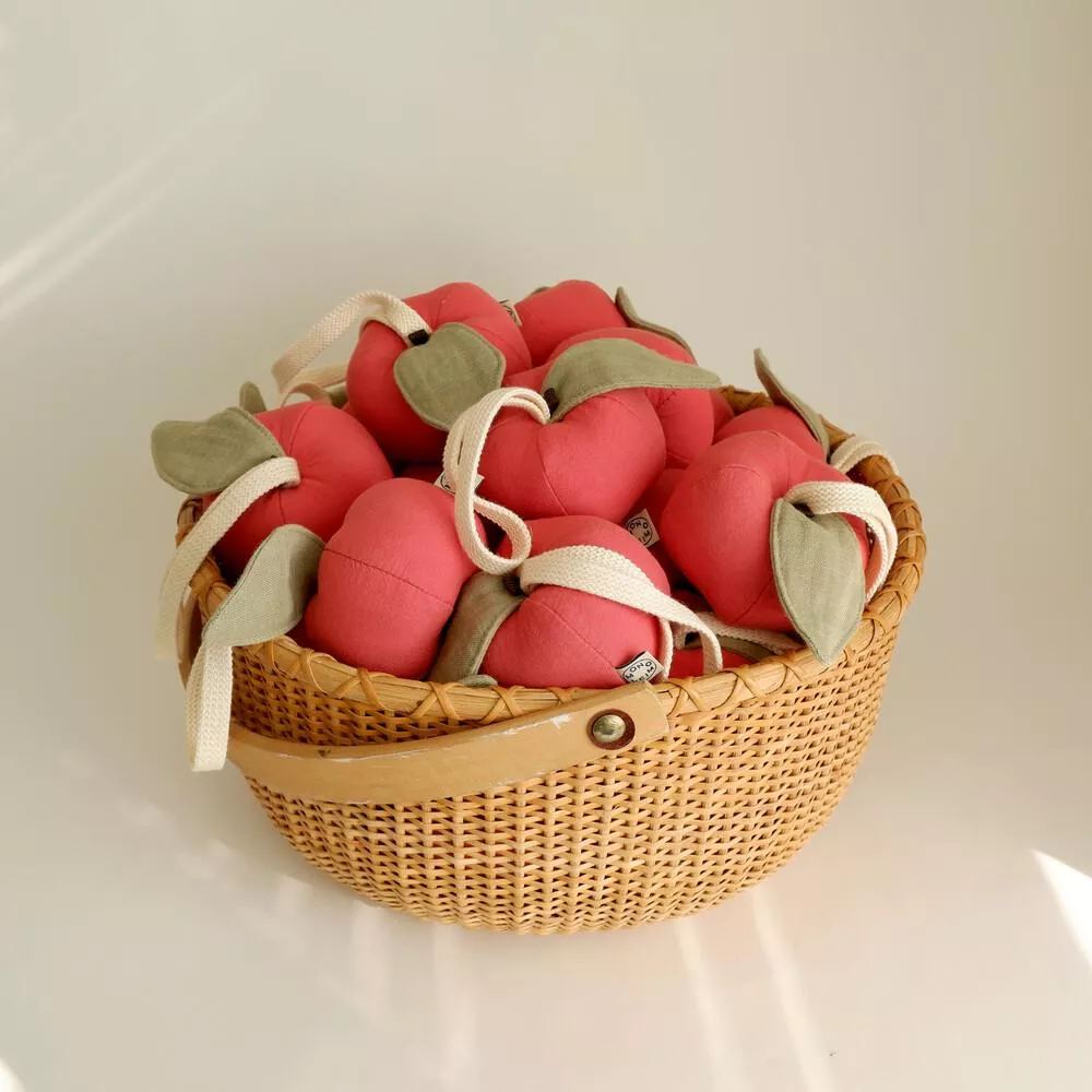 MONOLEIM立體蘋果搖搖鈴含木夾