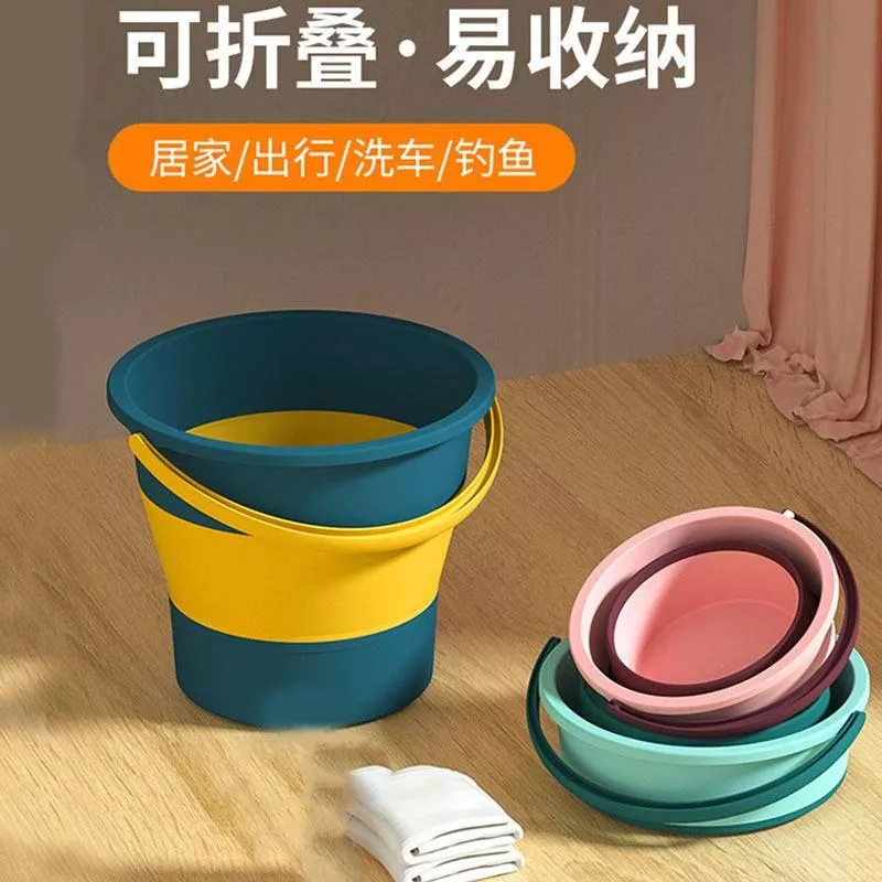 折疊水桶可擕式家用大號洗衣桶車載洗車桶塑膠戶外釣魚加厚折疊桶