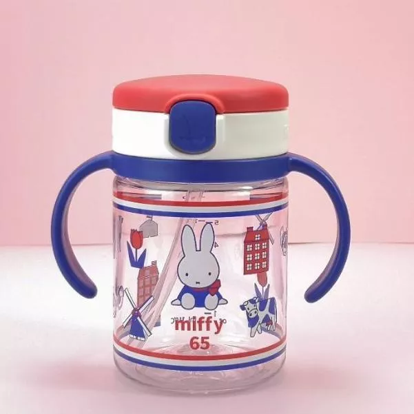 日本 Richell × MIFFY 65周年紀念 吸管水杯｜Tritan耐熱材質｜吸管學習杯｜可拆握把