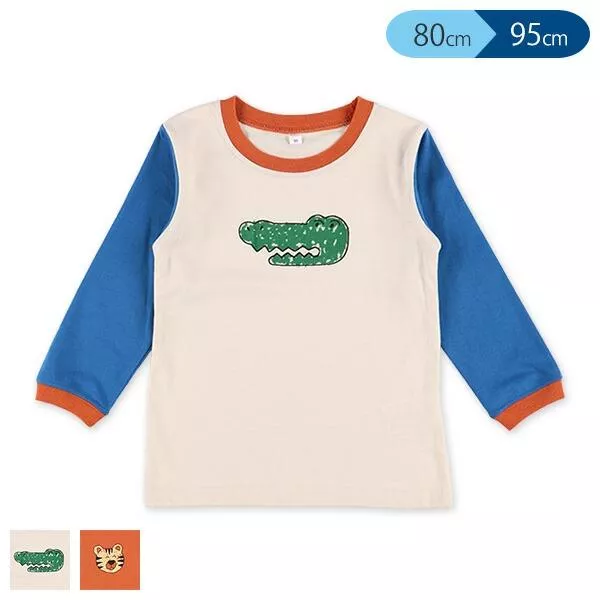 日本直送寶寶百搭長袖T恤｜動物圖案｜柔軟彈性材質｜春秋適穿｜可愛上衣推薦