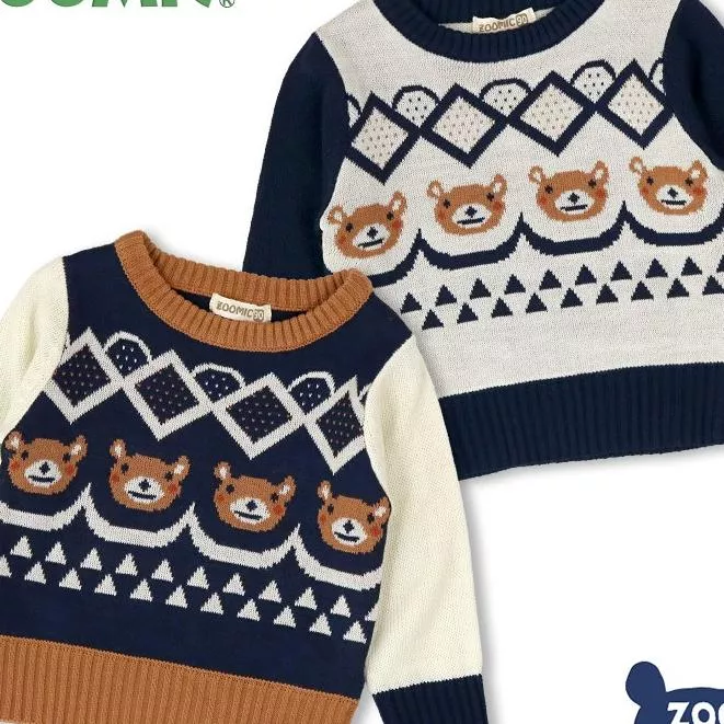 【日本】ZOOMIC 秋季針織衫｜日系童裝｜動物主題人氣款｜親膚柔軟材質