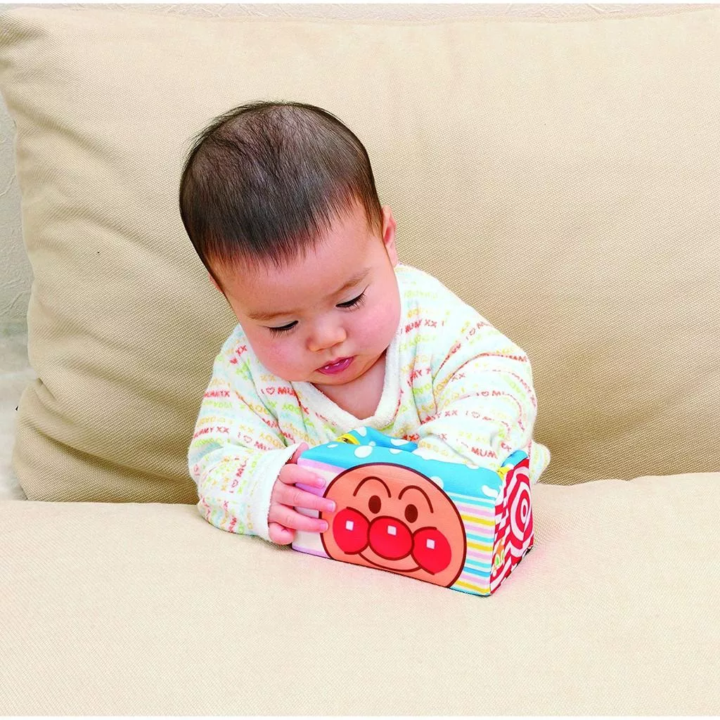 【日本BANDAI】 麵包超人 寶寶抽抽樂知育玩具｜模擬抽衛生紙遊戲｜手部協調×響紙設計｜