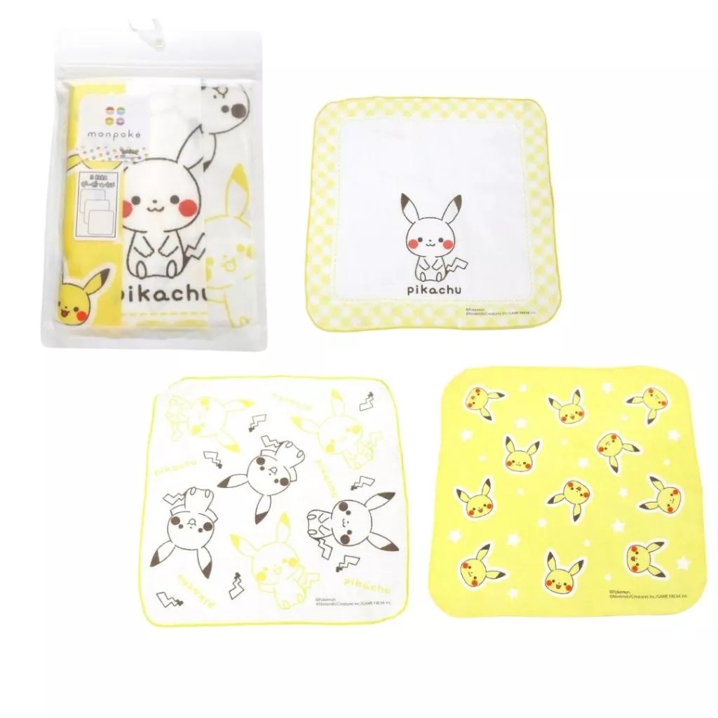 【日本寶寶皮卡丘】寶寶皮卡丘紗布巾3入組｜純棉紗布｜耿鬼花色混搭耿鬼花色混搭30×30cm｜寶寶口水巾/吸汗巾