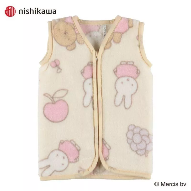 【日本西川】MIFFY 米菲兔寶寶 毛毛保暖背心｜秋冬限定花色｜防踢被式設計｜3M~3歲適穿｜日本直送