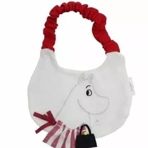 【日本 MOOMIN BABY 寶寶防水圍兜】純棉正面×內裏防水｜彈性設計 好戴好清洗｜姆明嬰兒用品