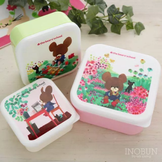 【日本製】角色密封盒三入組｜明治娃娃 小熊森林 角落生物｜副食品/零食盒｜可微波冷藏堆疊收納
