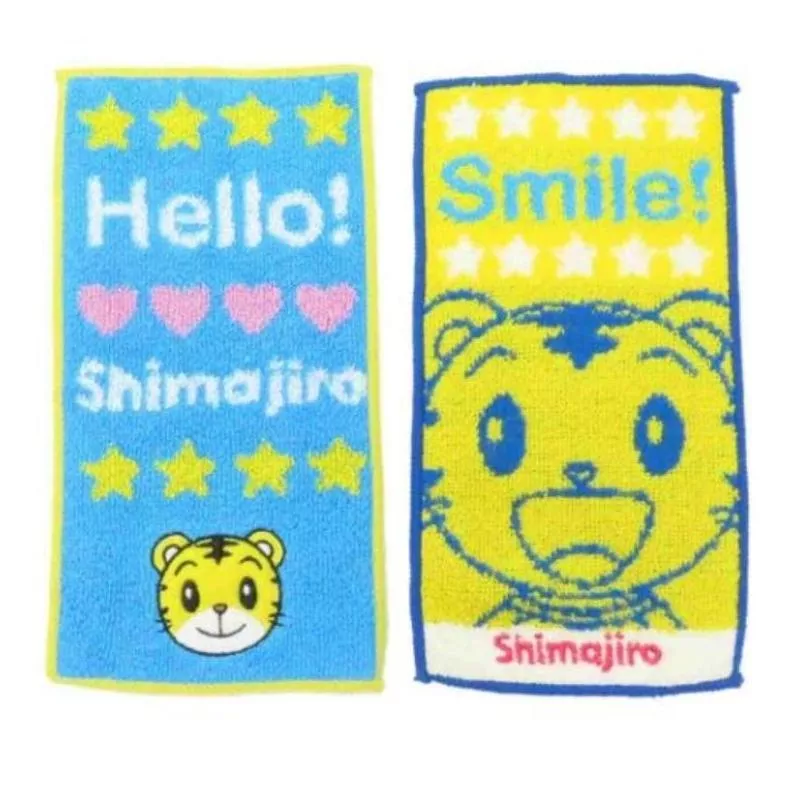 【日本直送】巧虎 小手帕毛巾2入組｜10×20cm胸口擦巾｜吸水棉｜附姓名標籤 口水巾｜男女適用
