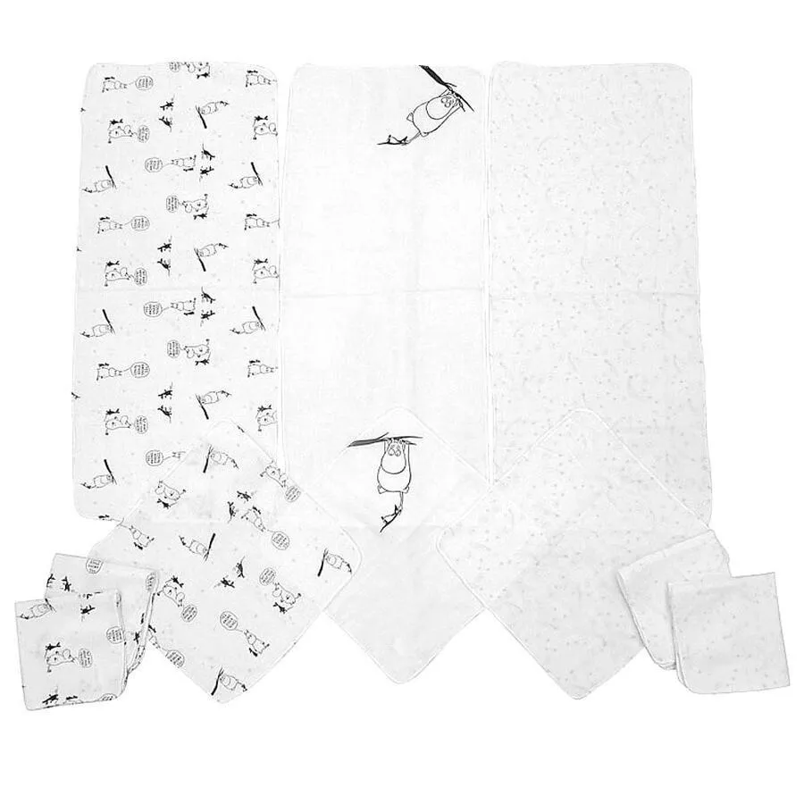 【日本直送】MOOMIN寶寶洗澡紗布巾8件組｜方巾+長巾組合｜純棉柔軟｜正版授權｜彌月禮推薦