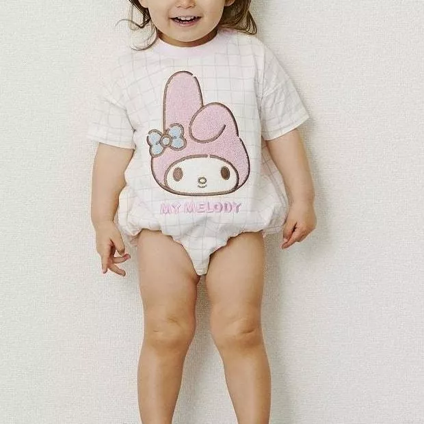 日本限定 美樂蒂 純棉 包屁衣｜三麗鷗｜舒適純棉 melody  短袖 連身衣