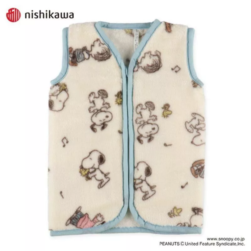 現貨 日本百年 西川 防踢被 毛茸茸 史奴比 snoopy 柔軟毛 防踢被 保暖背心 柔軟舒適 史努比