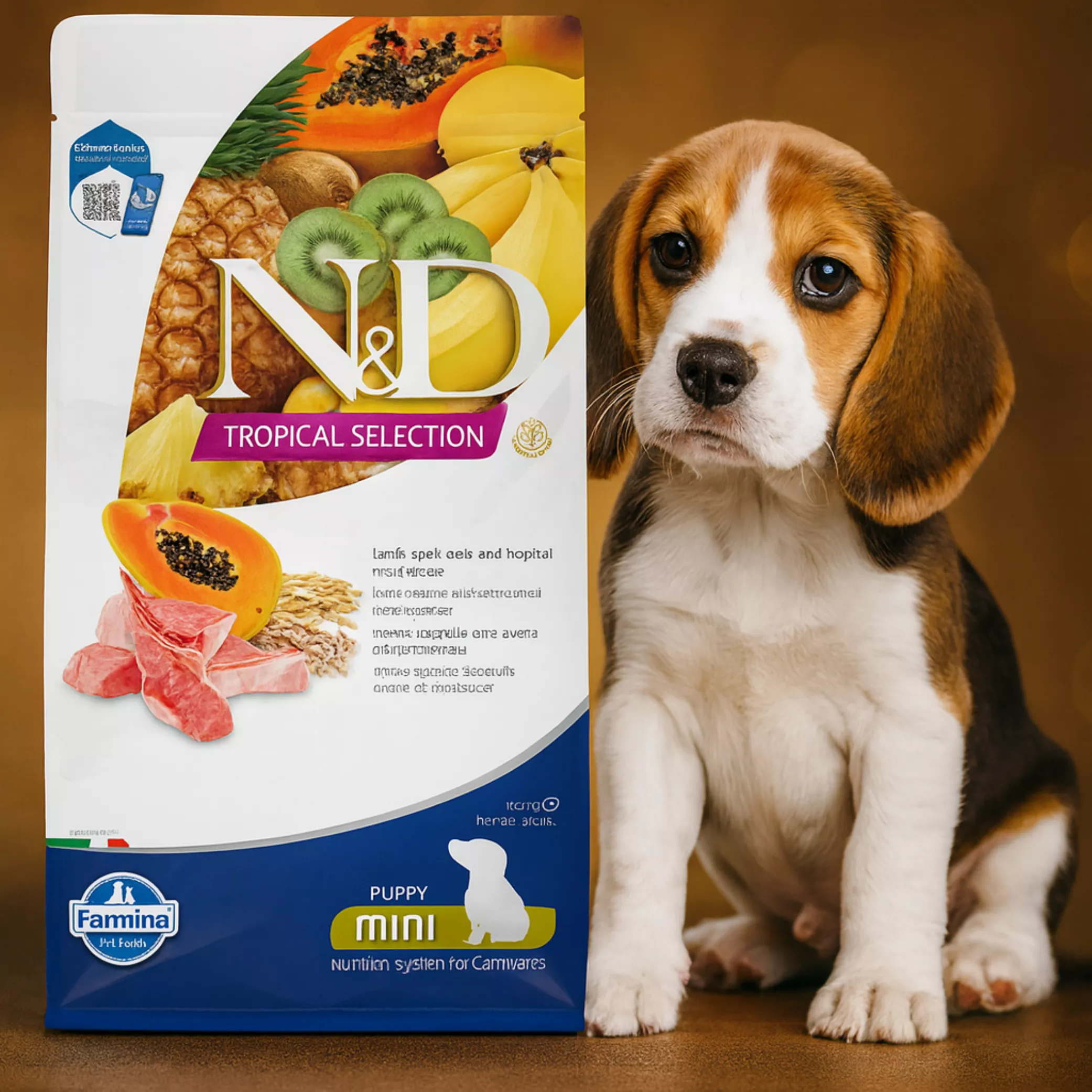 法米納天然熱帶水果系列-羊肉木瓜(幼犬適用)