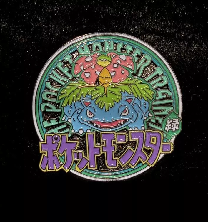 寶可夢2000年遊戲封面紀念徽章 妙蛙花 綠版