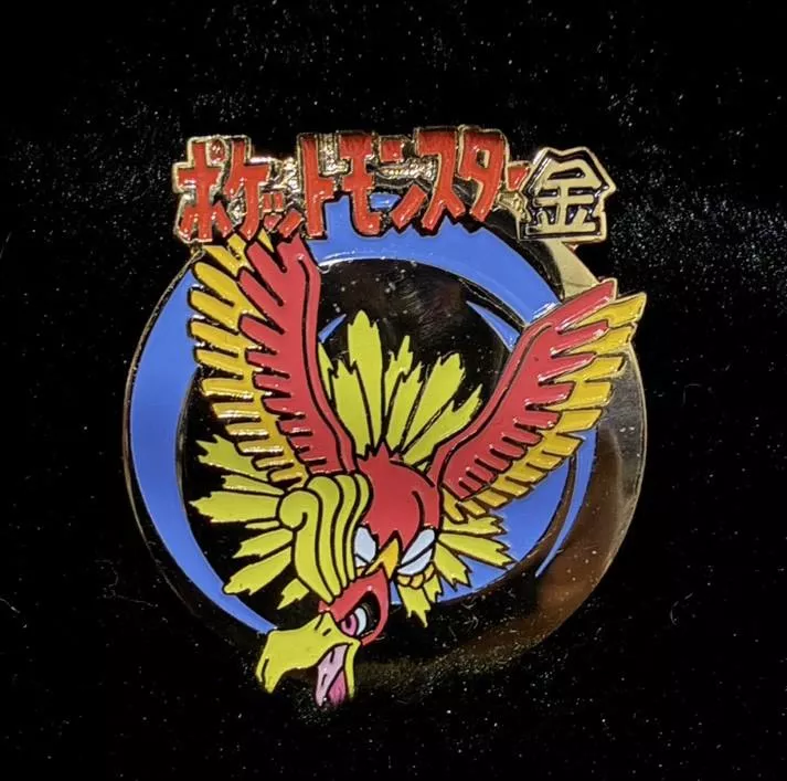 寶可夢2000年遊戲封面紀念徽章 鳳王 金版