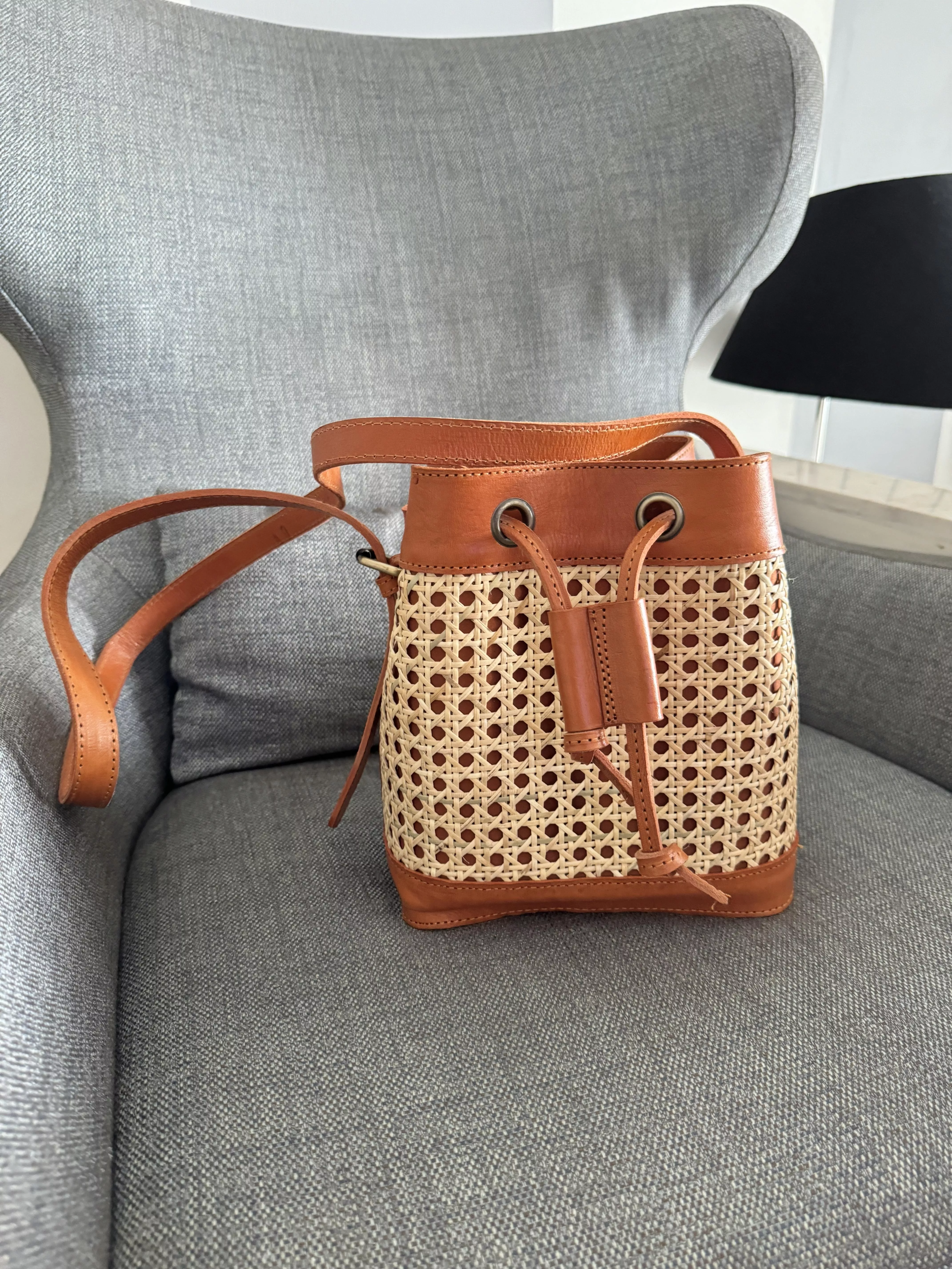 真皮手工編織包