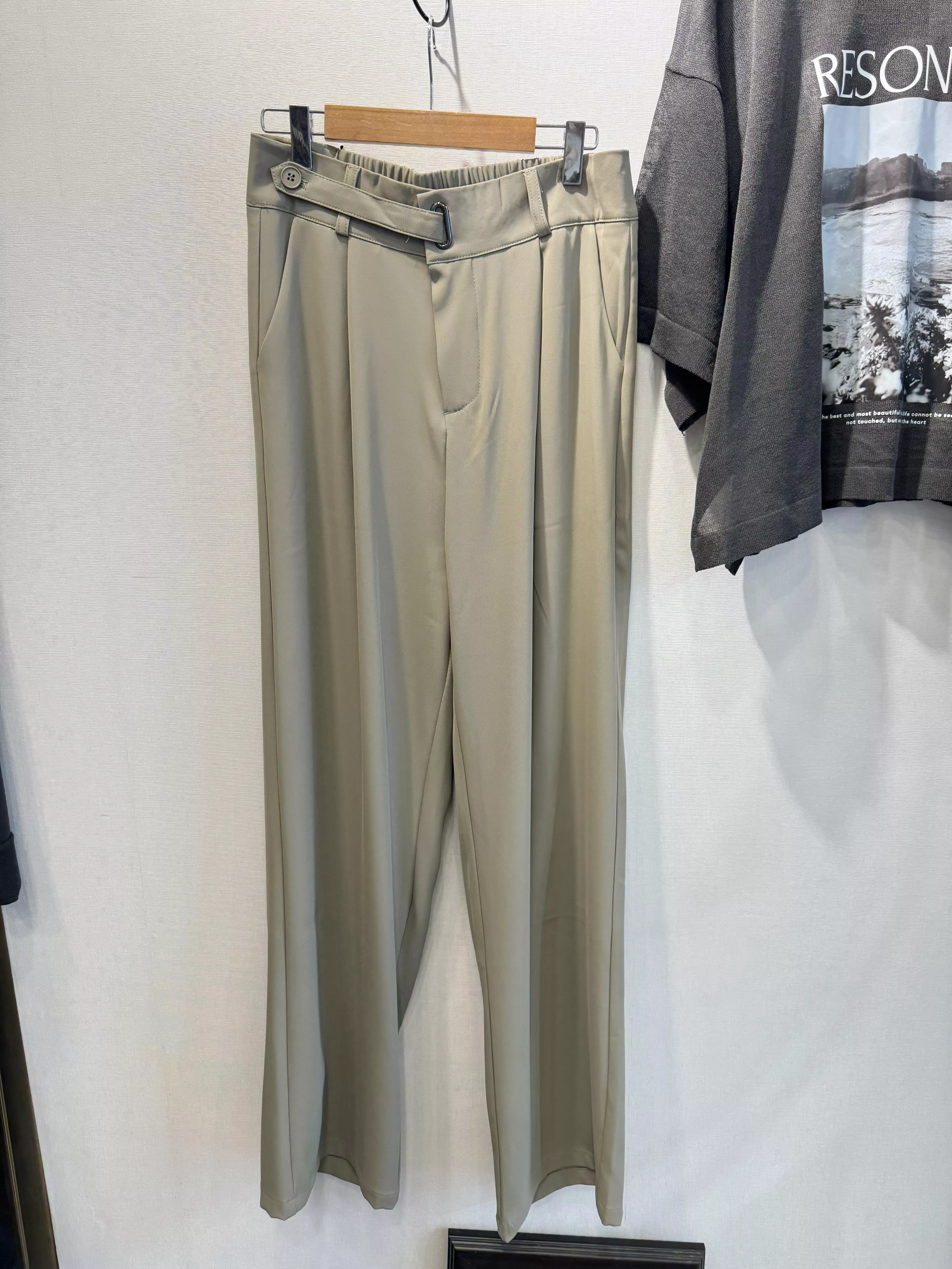 🤎 高腰修身垂墜感西裝褲