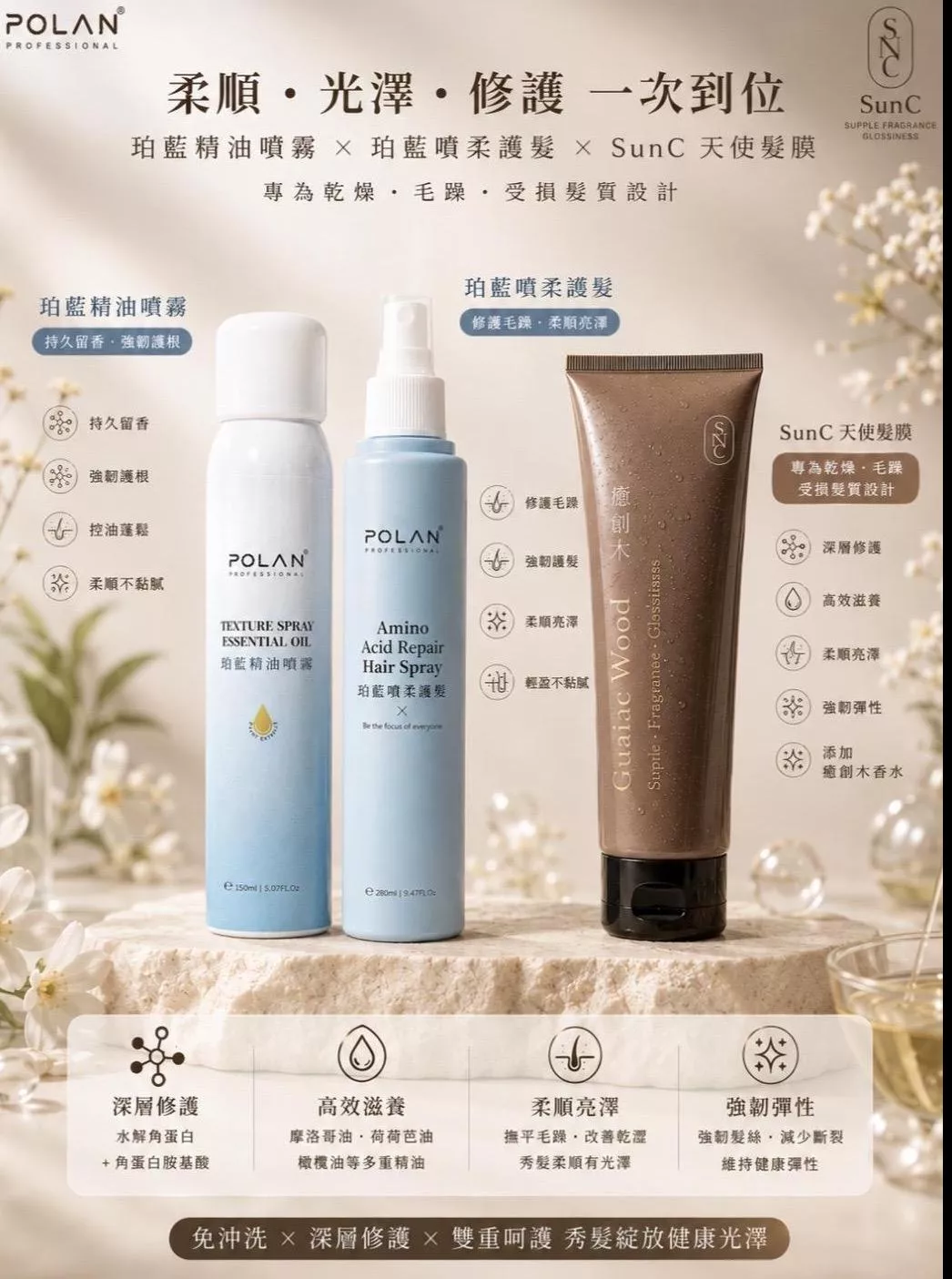 毛躁救星三件組