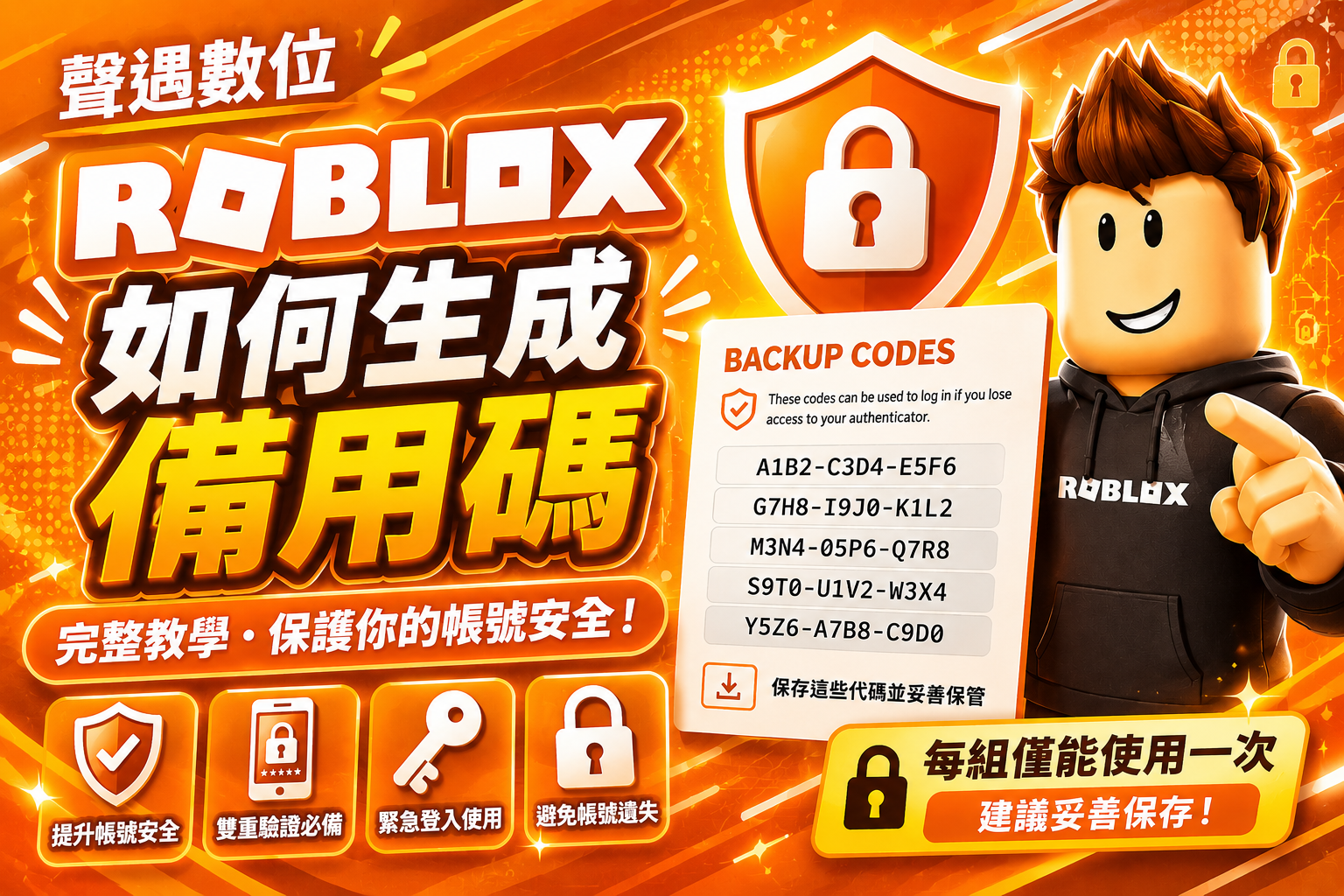 Roblox 備用碼是什麼？為什麼一定要設定？