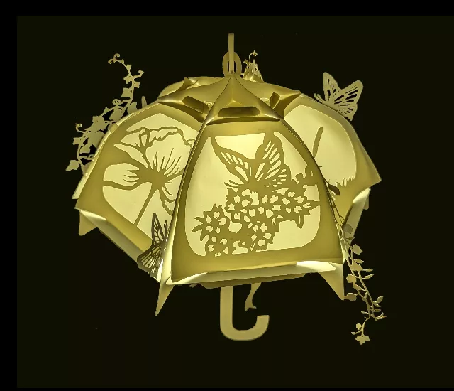 花陽傘 紙雕吊燈