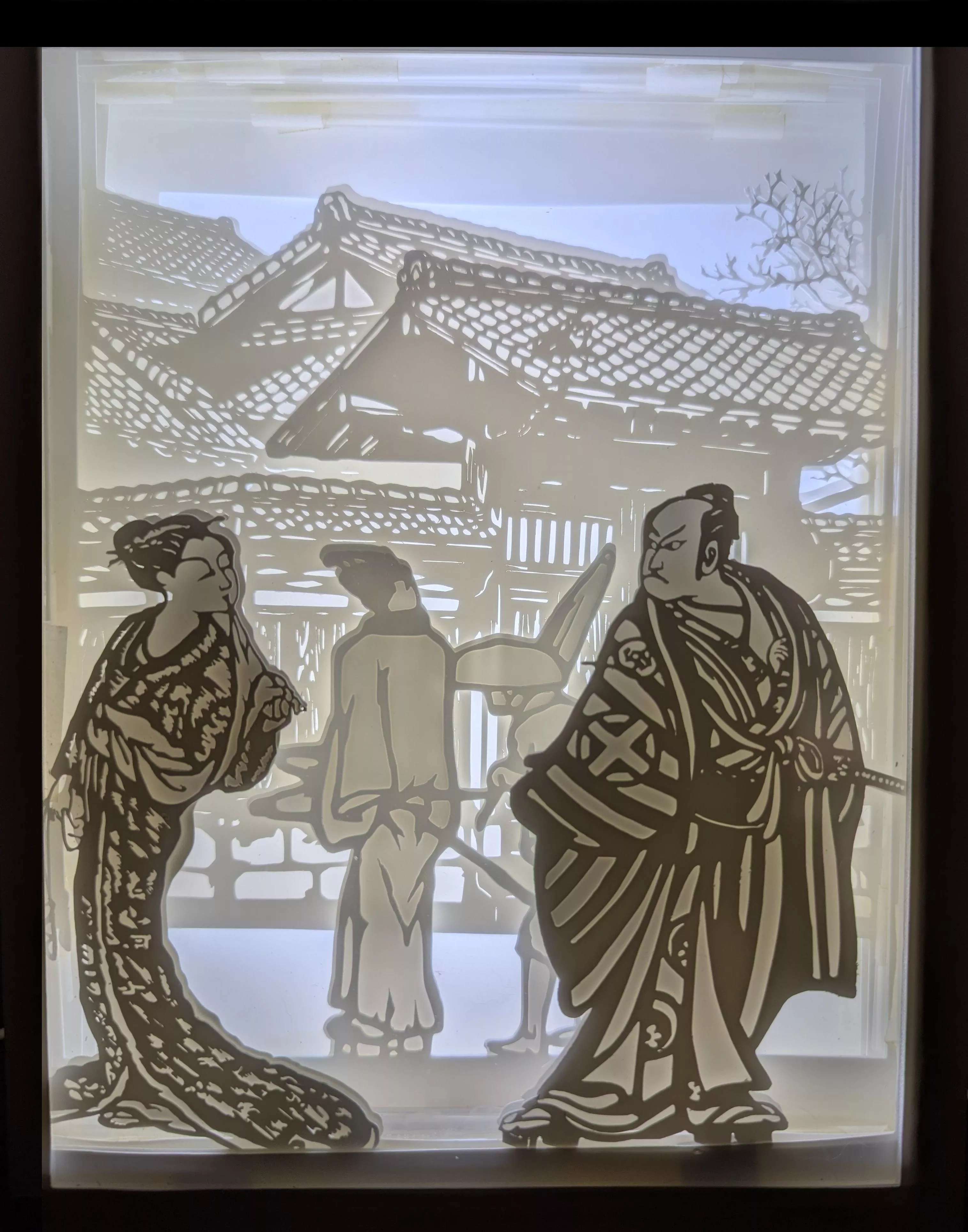 幕府老街 紙雕燈箱 (硬外殼)