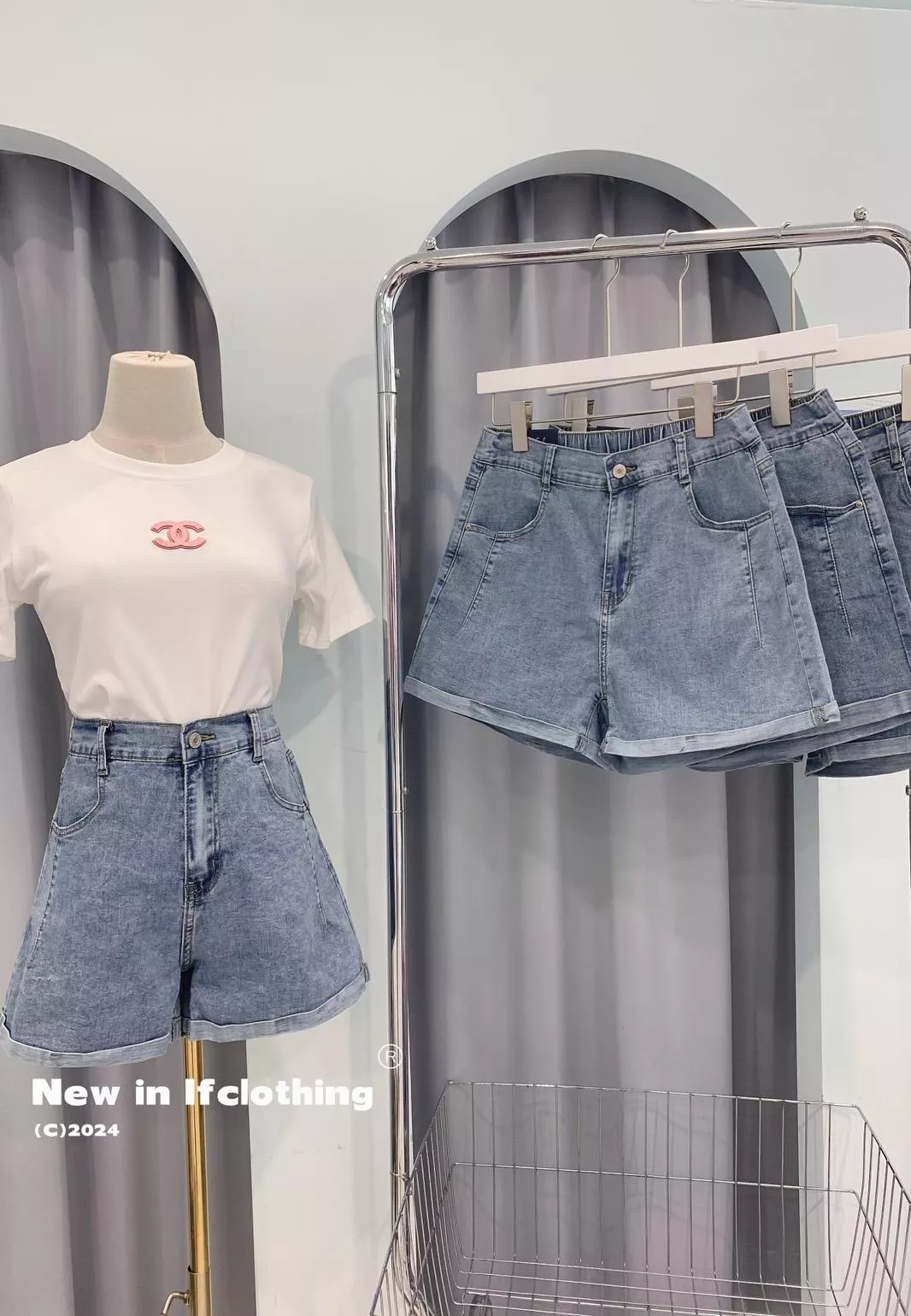 熱銷短褲🔥［M-2XL］後鬆緊彈力牛仔短褲