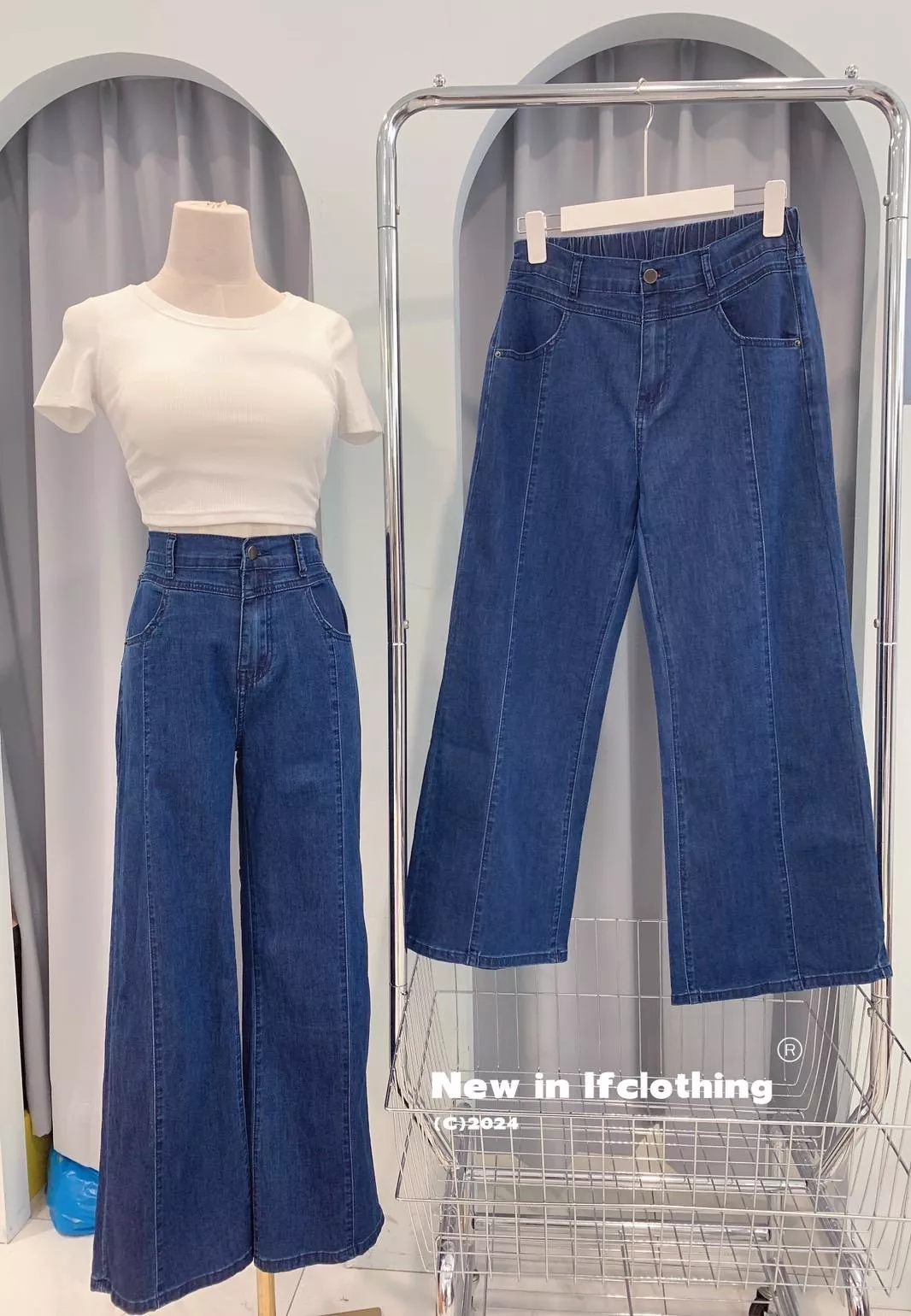 熱銷寬褲🔥［S-L］高彈力修腿寬褲