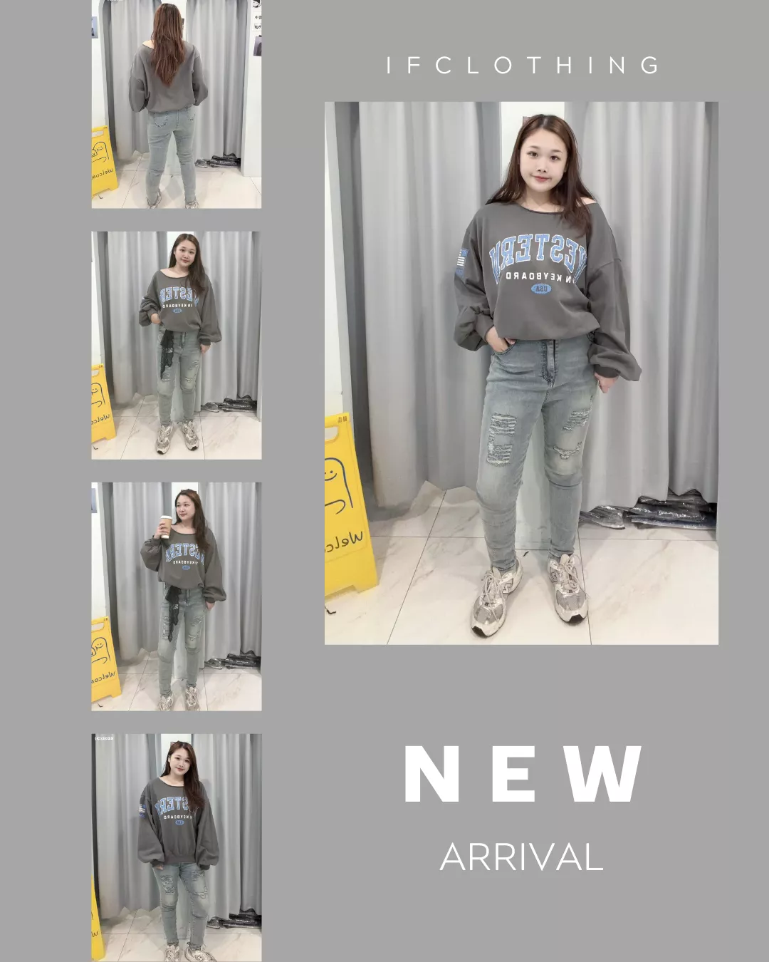 大尺碼長褲🔥彈力割破牛仔長褲