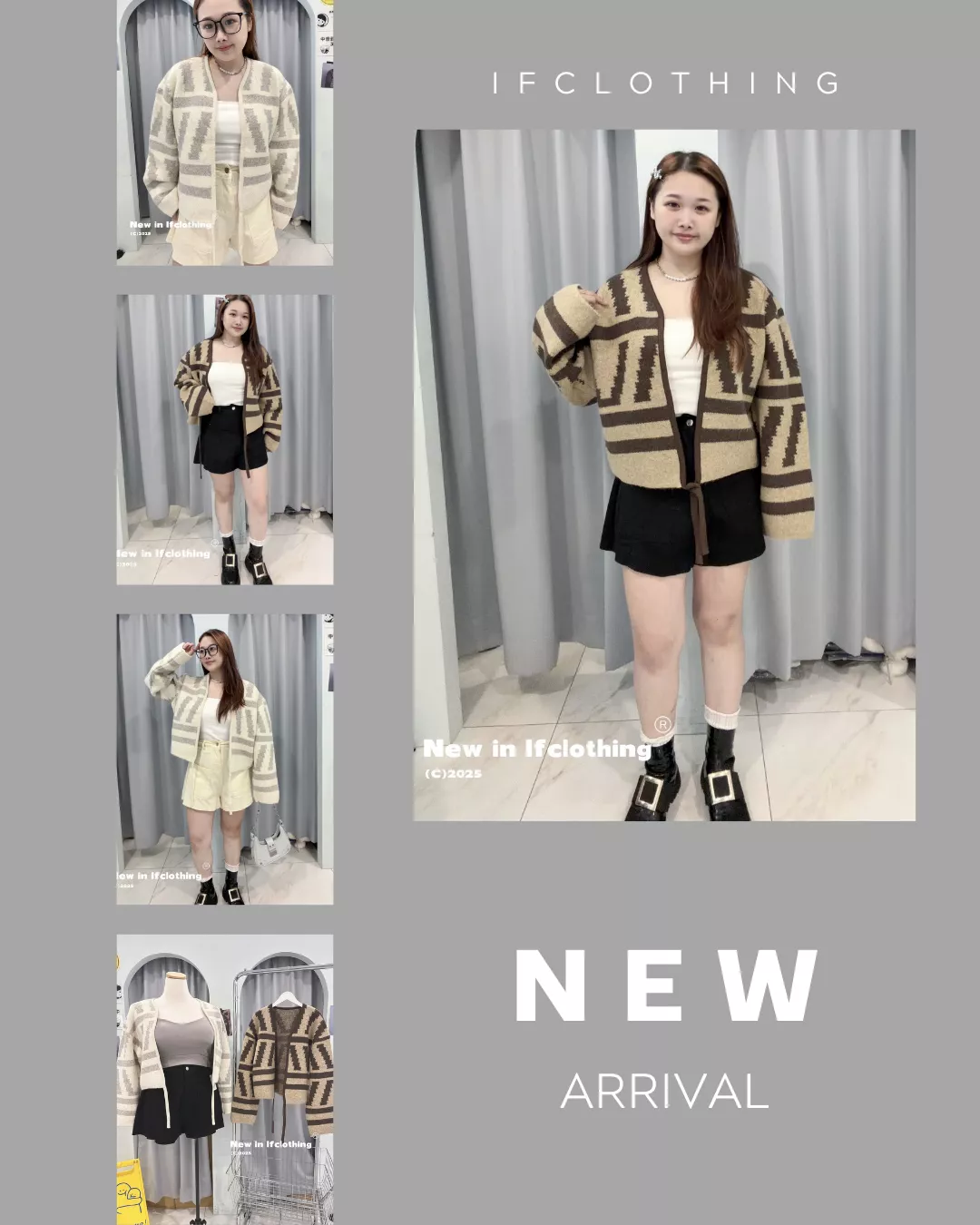 大尺碼外套🔥厚磅圖騰針織外套