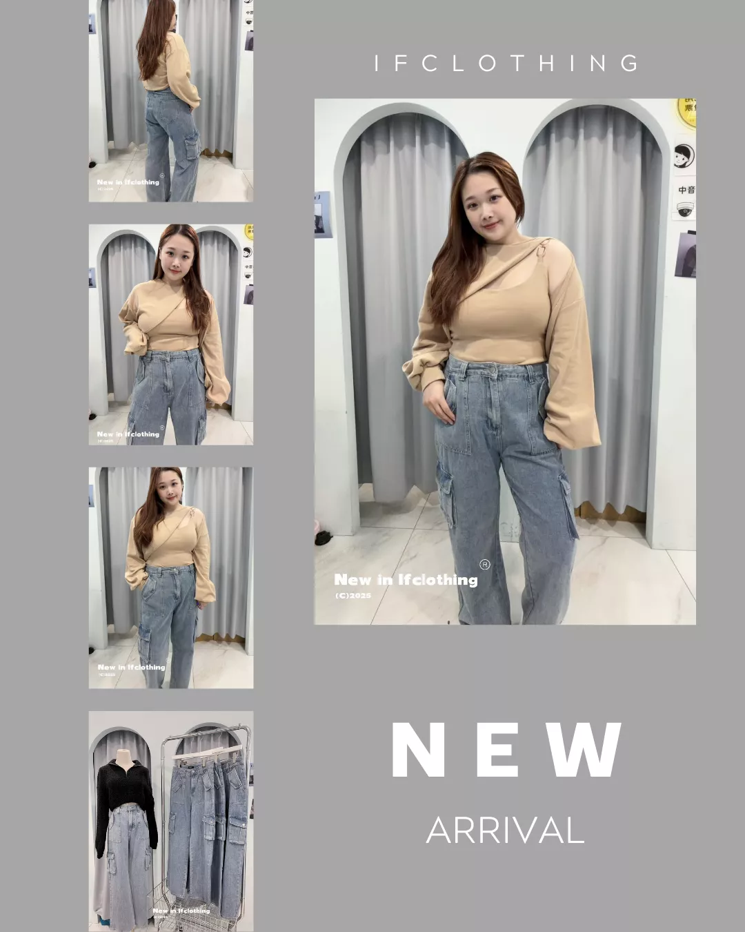 熱銷長褲🔥工裝口袋直筒牛仔褲