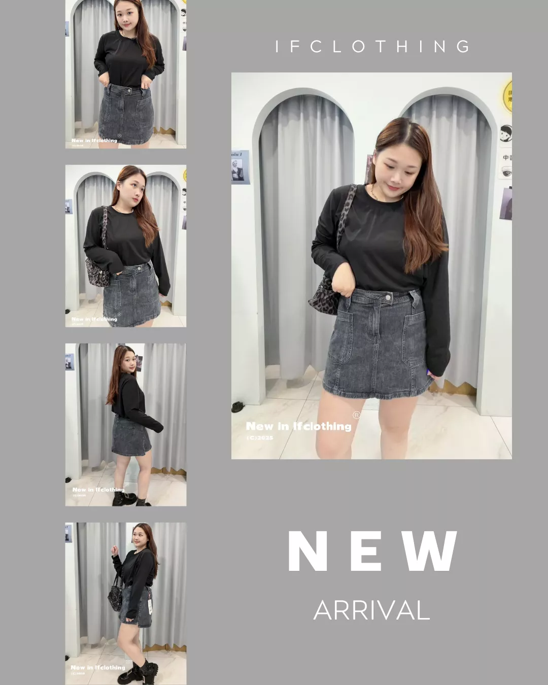 熱銷褲裙🔥煙灰大口袋褲裙