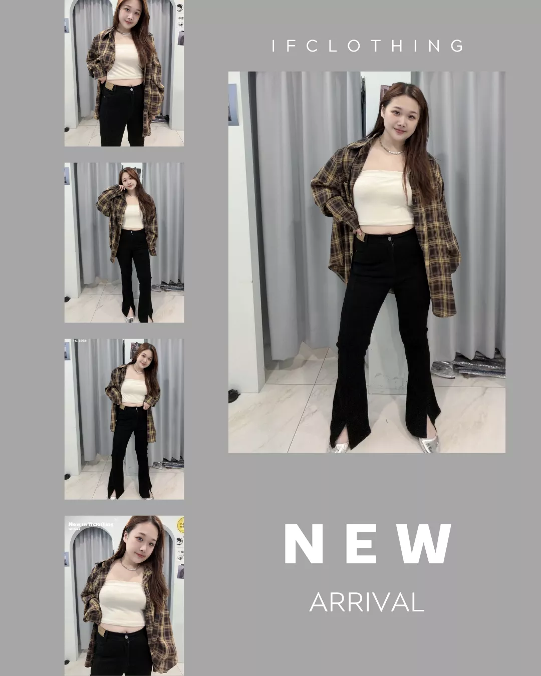 熱銷長褲🔥［S-XL］皮標開衩微喇叭褲