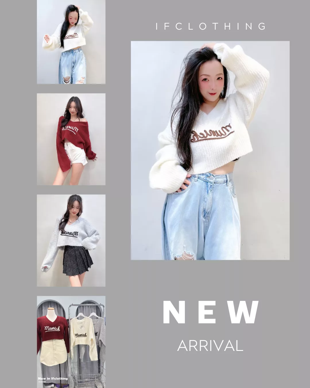 大尺碼上衣🔥刺繡字母短版針織