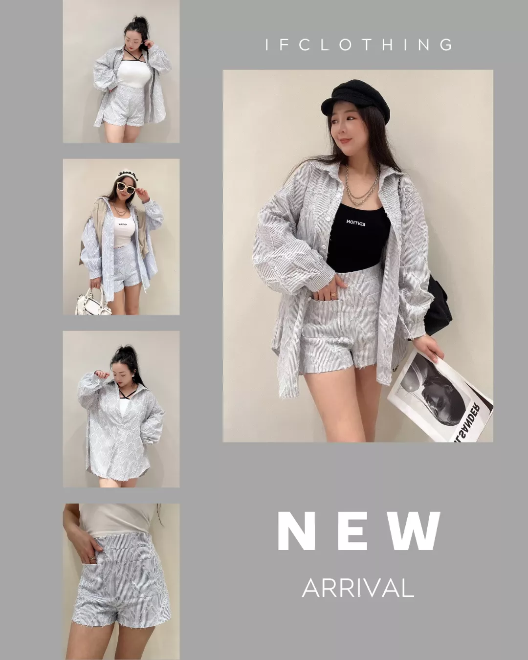 熱銷套裝🔥毛邊菱格紋兩件套裝